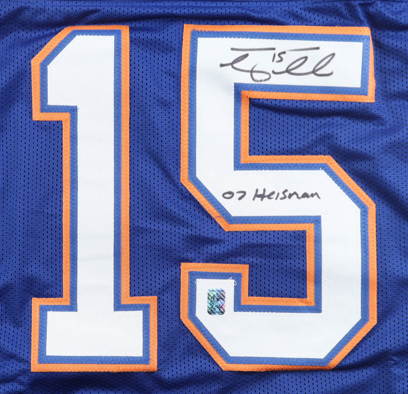 Tim Tebow Signed Jersey Inscribed "07 Heisman" (Tebow) at PristineAuction.com Tim Tebow Signed Jersey Inscribed "07 Heisman" (Tebow) at PristineAuction.com