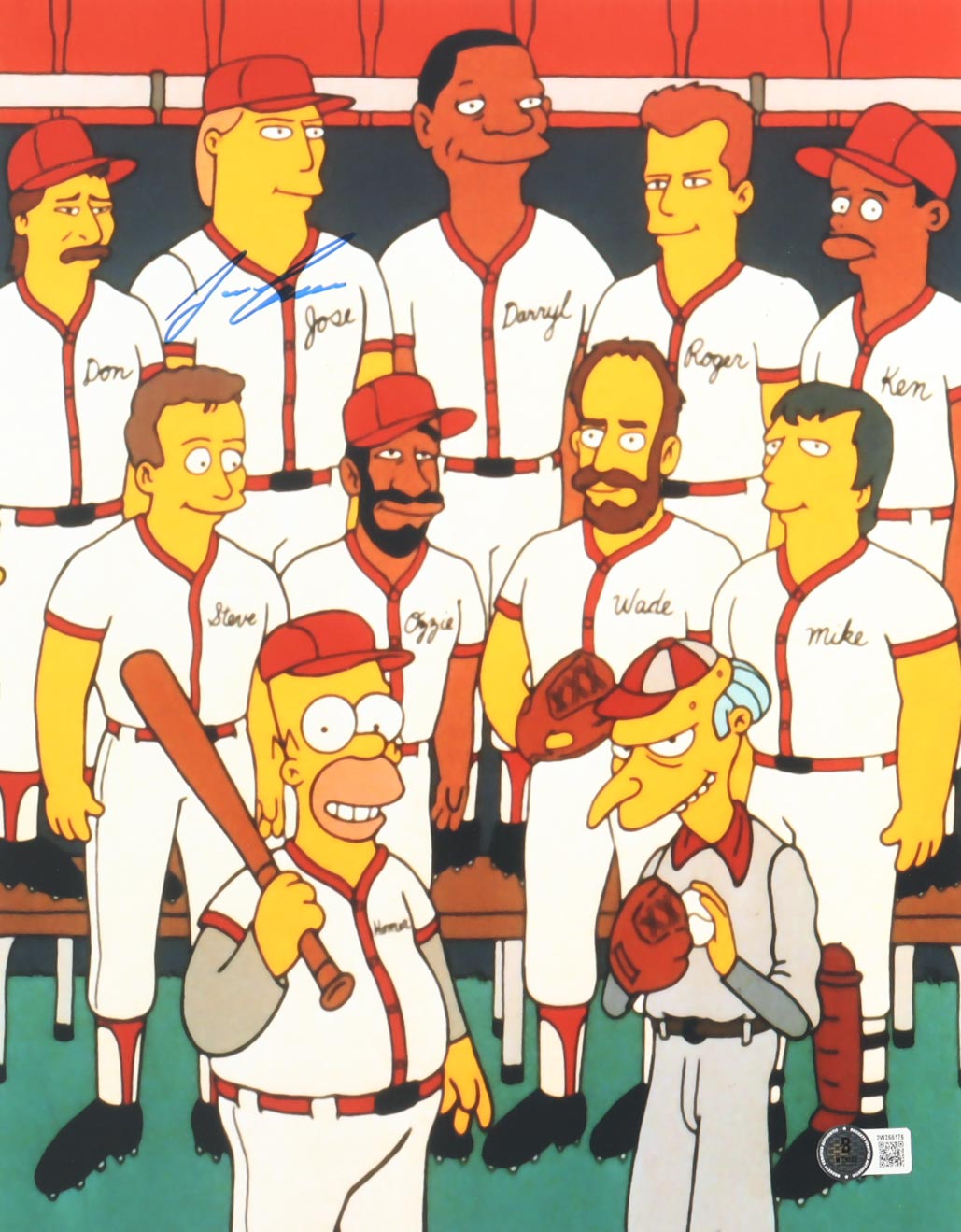 Jose Canseco Signed "The Simpsons" 11x14 Photo (Beckett) at PristineAuction.com Jose Canseco Signed "The Simpsons" 11x14 Photo (Beckett) at PristineAuction.com
