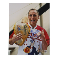 Joey Chestnut Signed 8x10 Photo (Beckett) at PristineAuction.com