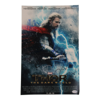 "Thor: The Dark World" 11x17 Poster Signed by (6) with Alan Taylor, Chris Hemsworth, Jaimie Alexander, Rene Russo (ACOA) at PristineAuction.com