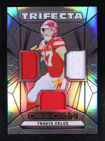 Travis Kelce 2024 Panini Obsidian Trifecta Swatches Silver #38 #45/99 at PristineAuction.com