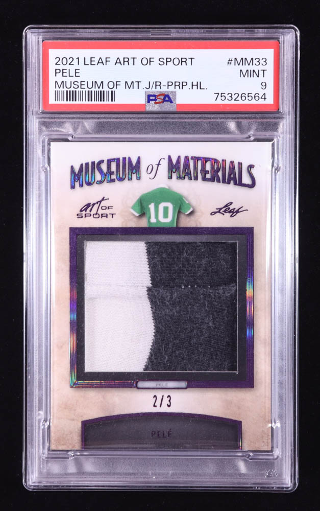 Pele 2021 Leaf Art of Sport Museum of Materials Spectrum Purple #MM33 #2/3 (PSA 9) at PristineAuction.com Pele 2021 Leaf Art of Sport Museum of Materials Spectrum Purple #MM33 #2/3 (PSA 9) at PristineAuction.com