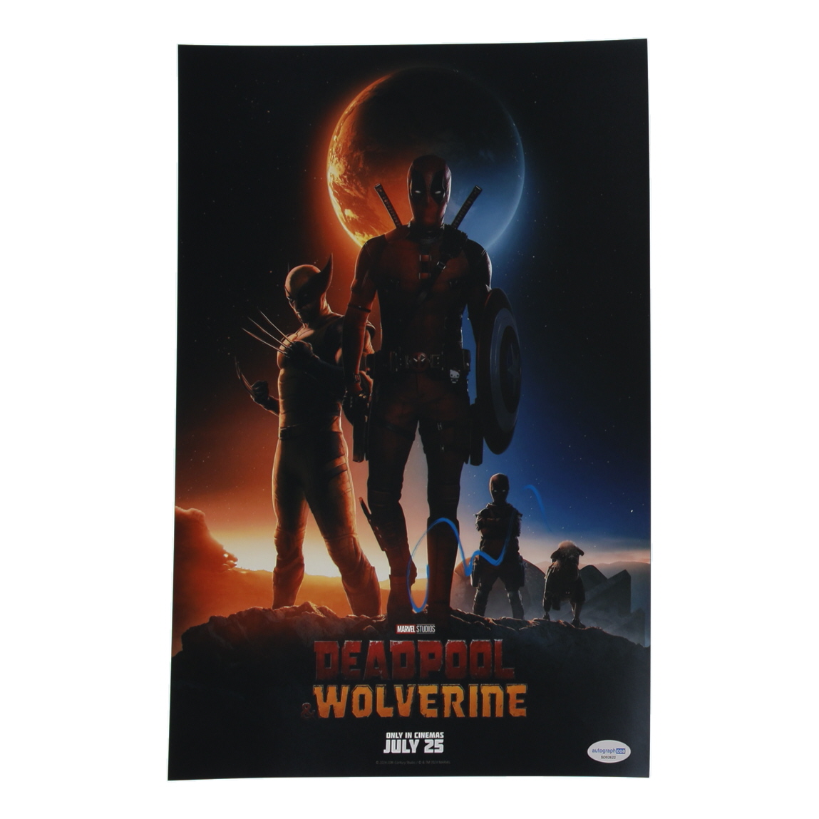 Ryan Reynolds Signed "Deadpool and Wolverine" 11x17 Photo (ACOA) at PristineAuction.com Ryan Reynolds Signed "Deadpool and Wolverine" 11x17 Photo (ACOA) at PristineAuction.com