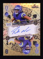 Puka Nacua 2024 Wild Card 5 Card Draw Stacked Deck Queen of Spades Autographs Prismatic Gold #PNA #1/1 at PristineAuction.com