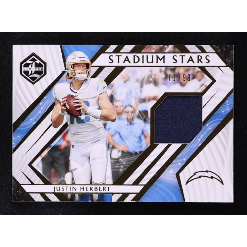 Justin Herbert 2021 Panini Limited Stadium Stars Swatch #SS-JH #71/99 at PristineAuction.com