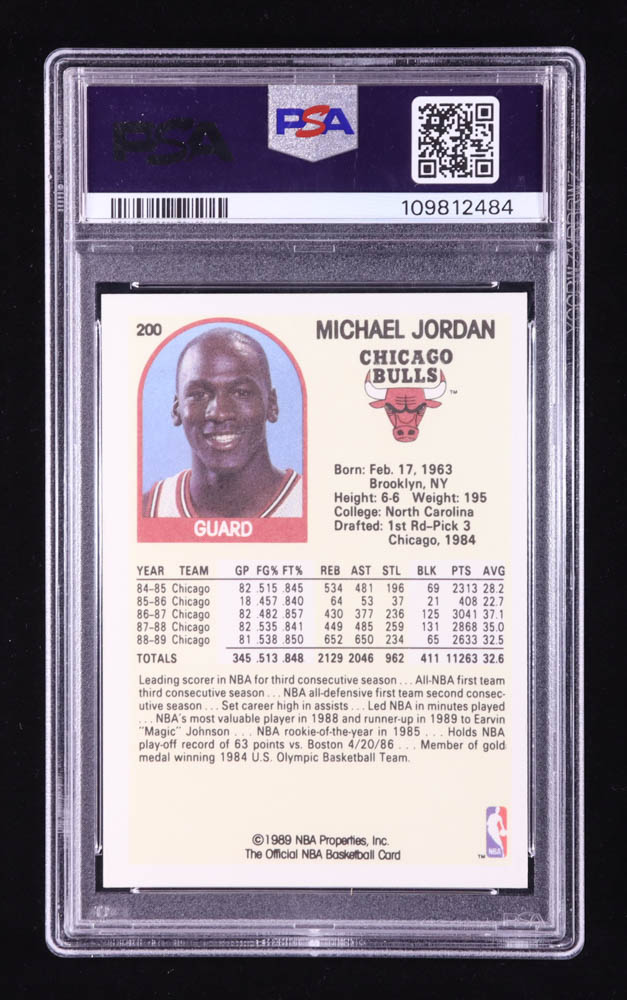 Michael Jordan 1989-90 Hoops #200 (PSA 9) at PristineAuction.com Michael Jordan 1989-90 Hoops #200 (PSA 9) at PristineAuction.com