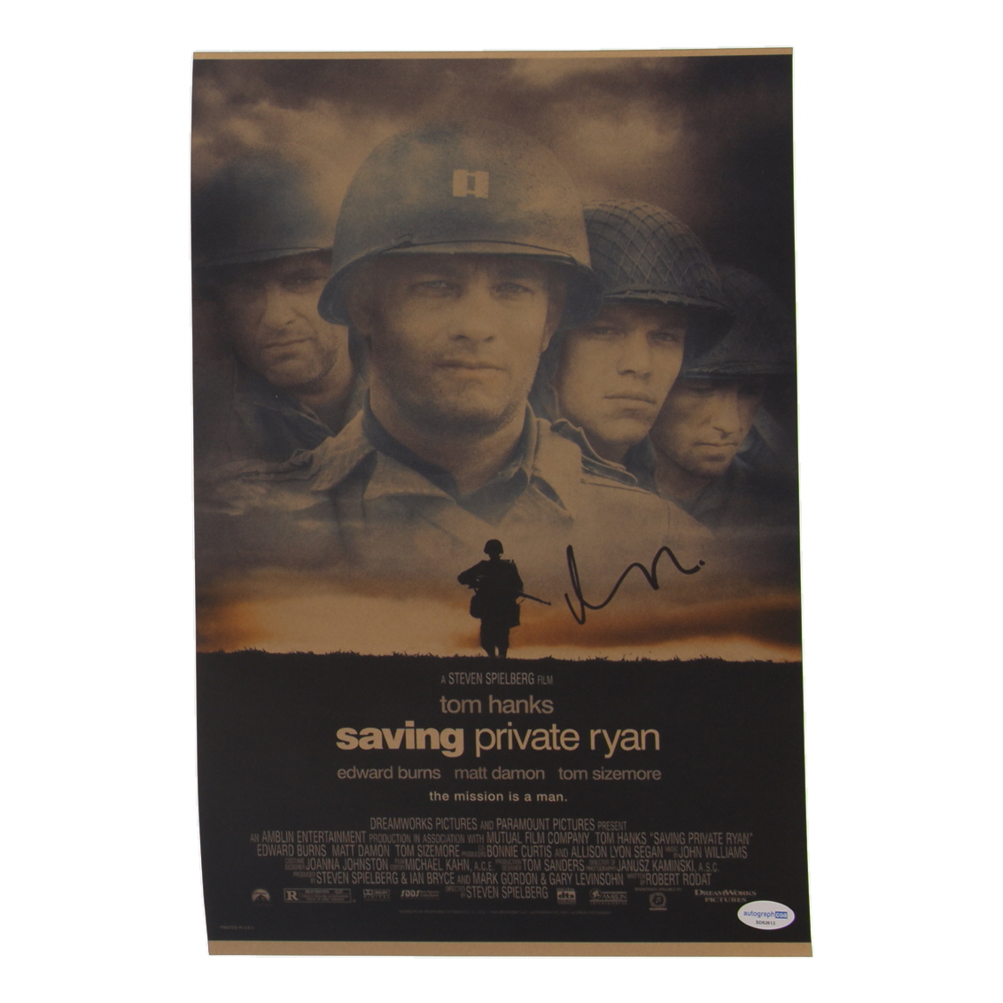 Matt Damon Signed "Saving Private Ryan" 11x17 Movie Poster Photo (ACOA) at PristineAuction.com Matt Damon Signed "Saving Private Ryan" 11x17 Movie Poster Photo (ACOA) at PristineAuction.com