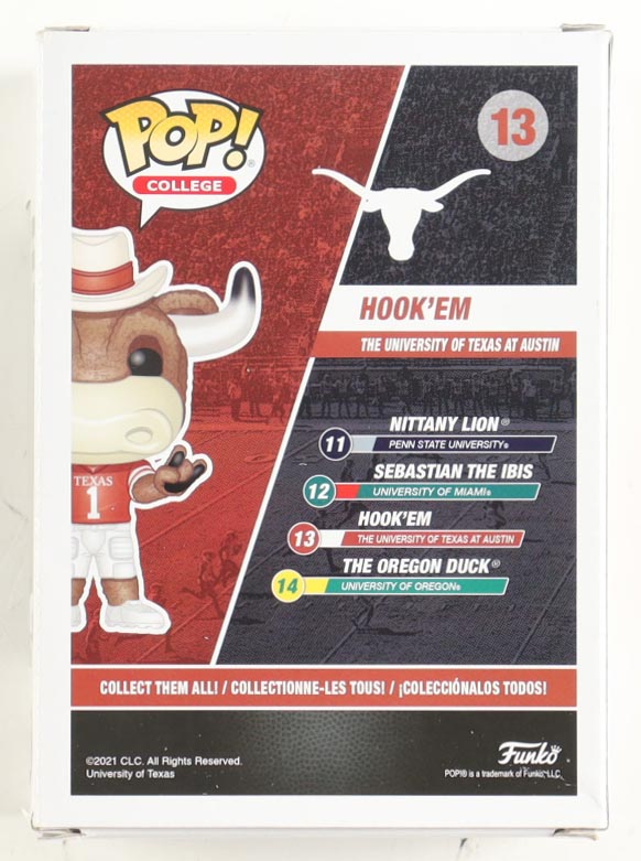 Jamaal Charles Signed Texas Longhorns #13 Hook'em Funko Pop! Vinyl Figure (JSA) at PristineAuction.com Jamaal Charles Signed Texas Longhorns #13 Hook'em Funko Pop! Vinyl Figure (JSA) at PristineAuction.com