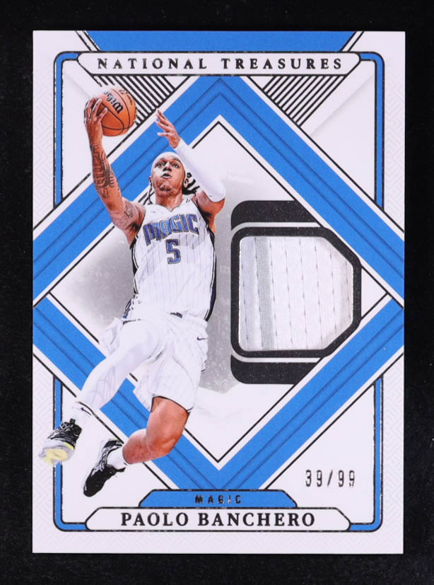Paolo Banchero 2024-25 Panini National Treasures Game Used Relic #TT-PL0 #39/99 at PristineAuction.com Paolo Banchero 2024-25 Panini National Treasures Game Used Relic #TT-PL0 #39/99 at PristineAuction.com