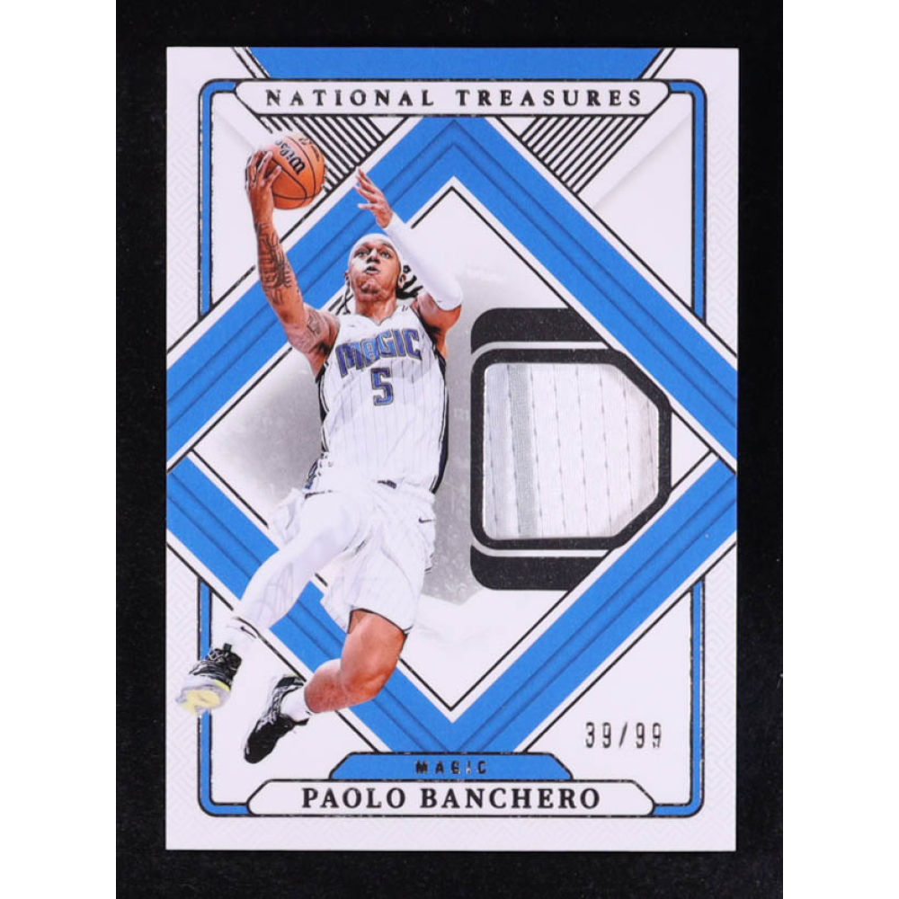 Paolo Banchero 2024-25 Panini National Treasures Game Used Relic #TT-PL0 #39/99 at PristineAuction.com
