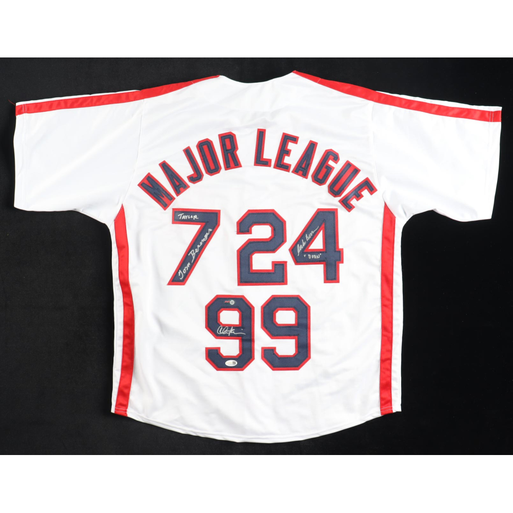 Charlie Sheen, Tom Berenger & Corbin Bernsen Signed "Major League" Jersey Inscribed "Taylor" & "Dorn" (JSA) at PristineAuction.com