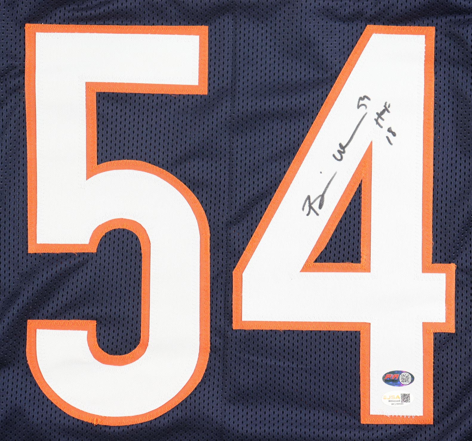 Brian Urlacher Signed Jersey Inscribed "HOF 18" (JSA) at PristineAuction.com Brian Urlacher Signed Jersey Inscribed "HOF 18" (JSA) at PristineAuction.com