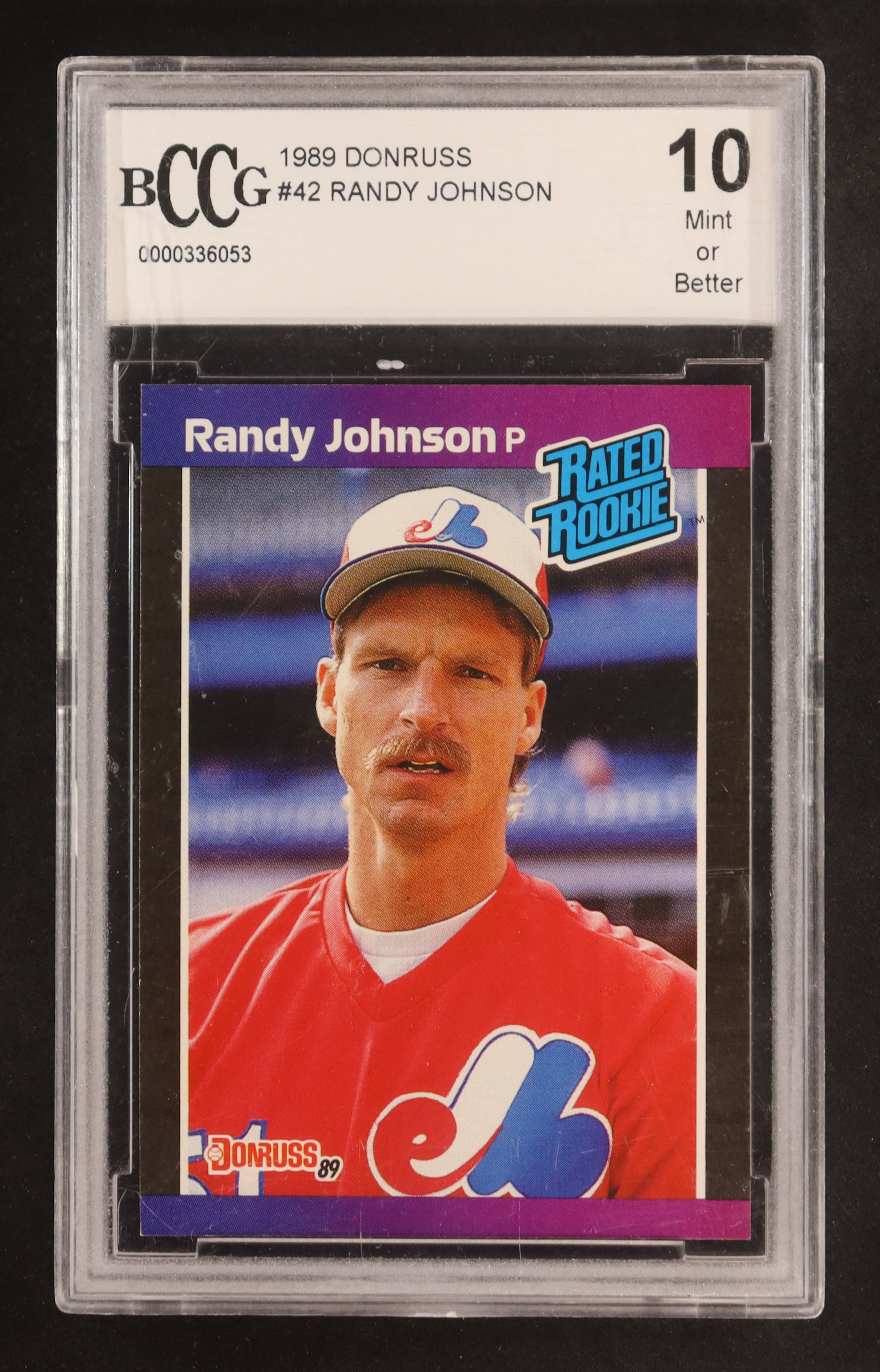 Randy Johnson 1989 Donruss #42 RR RC (BCCG 10) at PristineAuction.com Randy Johnson 1989 Donruss #42 RR RC (BCCG 10) at PristineAuction.com