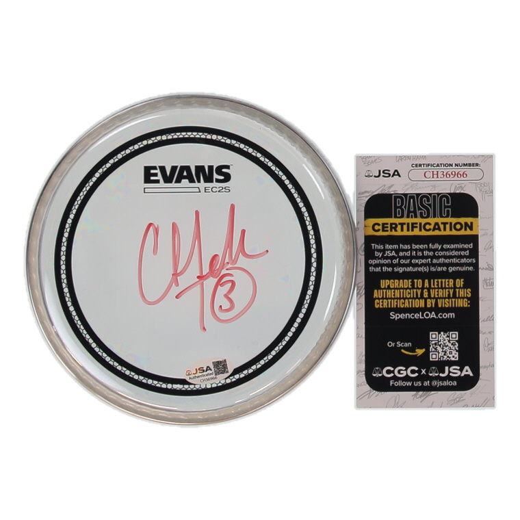 Chris Fehn Signed 6.5" Drum Head (JSA) at PristineAuction.com Chris Fehn Signed 6.5" Drum Head (JSA) at PristineAuction.com