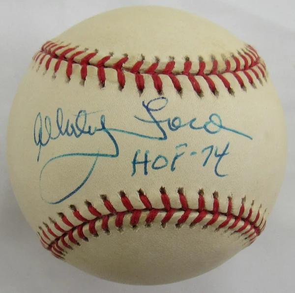 Whitey Ford Signed OAL Baseball (JSA) at PristineAuction.com Whitey Ford Signed OAL Baseball (JSA) at PristineAuction.com