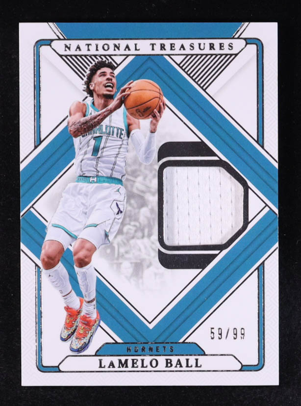 LaMelo Ball 2024-25 Panini National Treasures Treasure Threads #TT-BAL #59/99 at PristineAuction.com LaMelo Ball 2024-25 Panini National Treasures Treasure Threads #TT-BAL #59/99 at PristineAuction.com