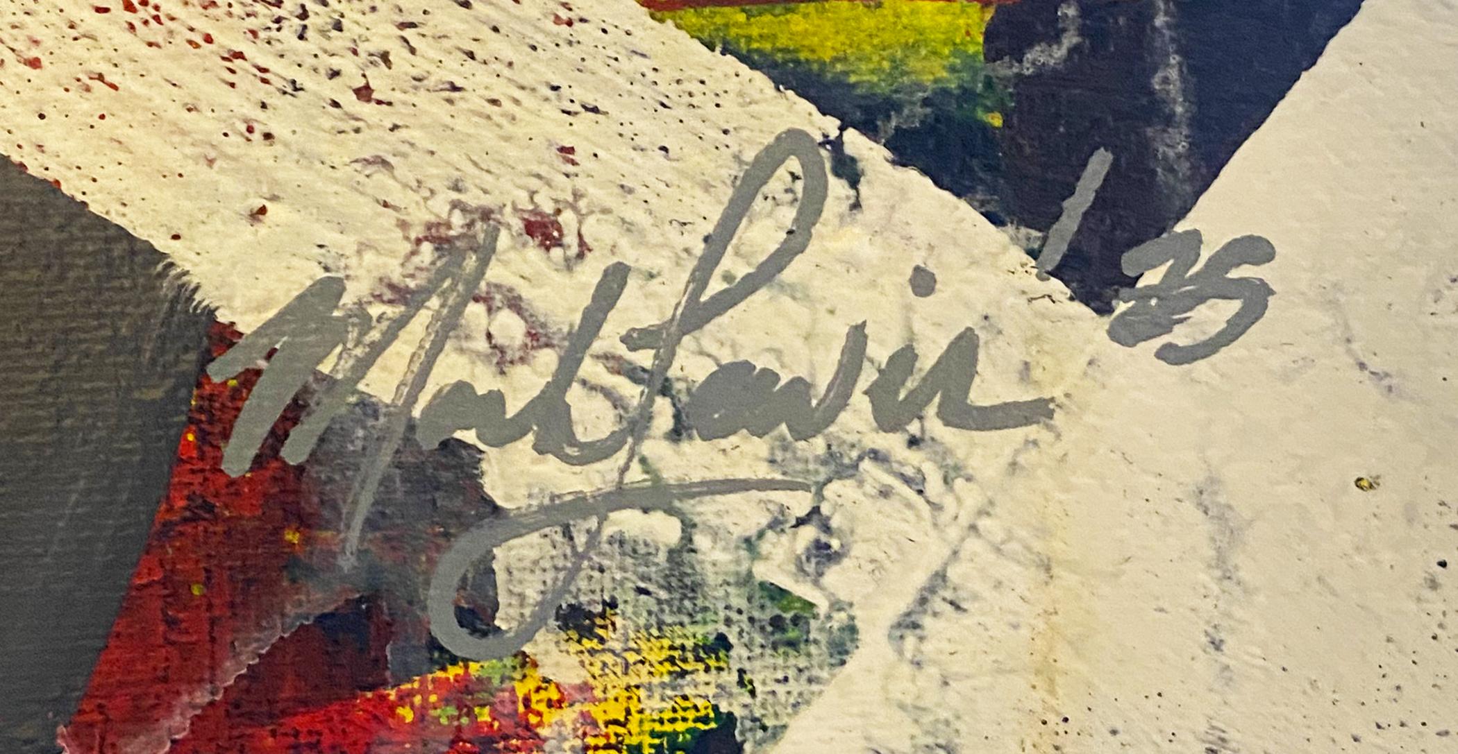 Mark Lewis Custom Framed Original Painting On Canvas #064-25 (Lewis) at PristineAuction.com Mark Lewis Custom Framed Original Painting On Canvas #064-25 (Lewis) at PristineAuction.com