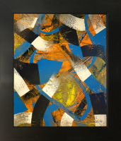 Mark Lewis Custom Framed Original Painting On Canvas #065-25 (Lewis) at PristineAuction.com