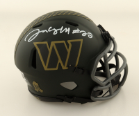 Jacory Croskey-Merritt Signed Commanders Salute To Service Alternate Speed Mini Helmet (Beckett) at PristineAuction.com