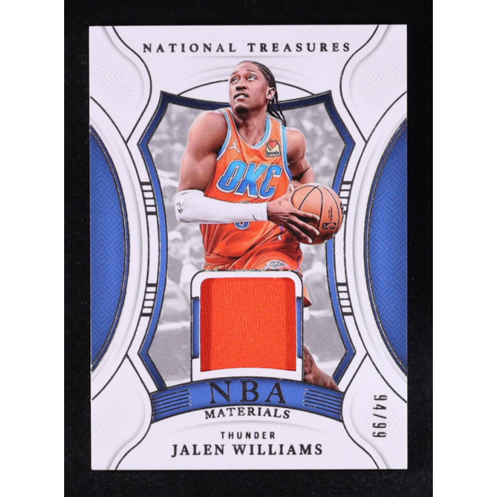 Jalen Williams 2024-25 Panini National Treasures NBA Materials #NBA-JWL #94/99 at PristineAuction.com