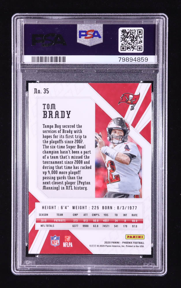 Tom Brady 2020 Panini Phoenix Fire Burst #35 (PSA 10) at PristineAuction.com Tom Brady 2020 Panini Phoenix Fire Burst #35 (PSA 10) at PristineAuction.com