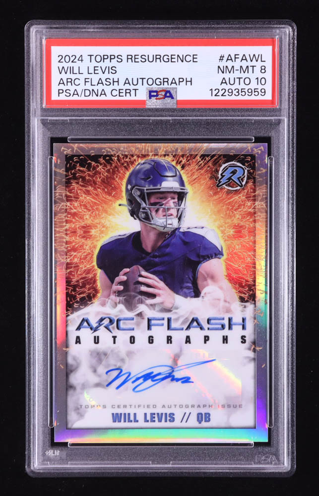 Will Levis 2024 Topps Resurgence Arc Flash Autographs #AFAWL (PSA 8 | Auto 10) at PristineAuction.com Will Levis 2024 Topps Resurgence Arc Flash Autographs #AFAWL (PSA 8 | Auto 10) at PristineAuction.com