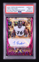 Troy Fautanu 2024 Topps Resurgence Surge Protectors Signatures Pink Power Surge #SPSTFA #01/10 RC (PSA 9 | Auto 10) at PristineAuction.com