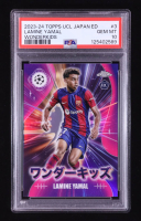 Lamine Yamal 2023-24 Topps Chrome UEFA Club Competitions Wonderkids Japan #WK3 RC (PSA 10) at PristineAuction.com