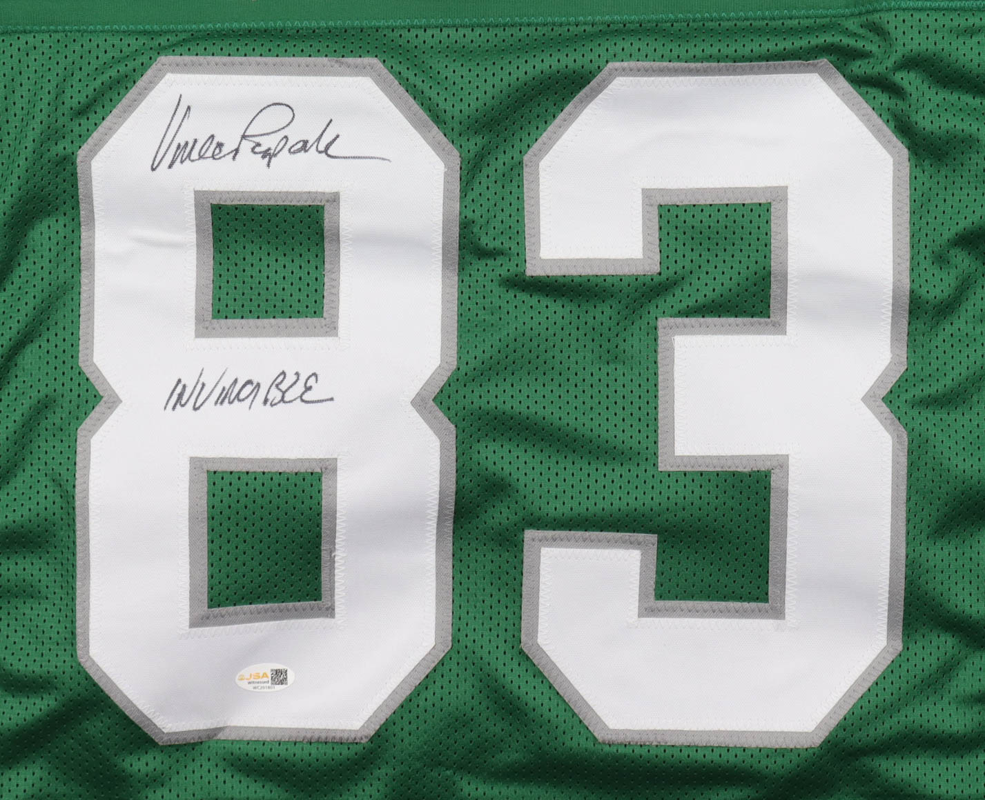 Vince Papale Signed Jersey Inscribed "Invincible" (JSA) at PristineAuction.com Vince Papale Signed Jersey Inscribed "Invincible" (JSA) at PristineAuction.com