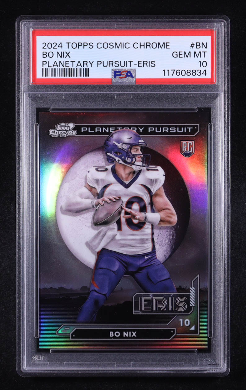 Bo Nix 2024 Topps Cosmic Chrome Planetary Pursuit Eris #PPEBN RC (PSA 10) at PristineAuction.com Bo Nix 2024 Topps Cosmic Chrome Planetary Pursuit Eris #PPEBN RC (PSA 10) at PristineAuction.com