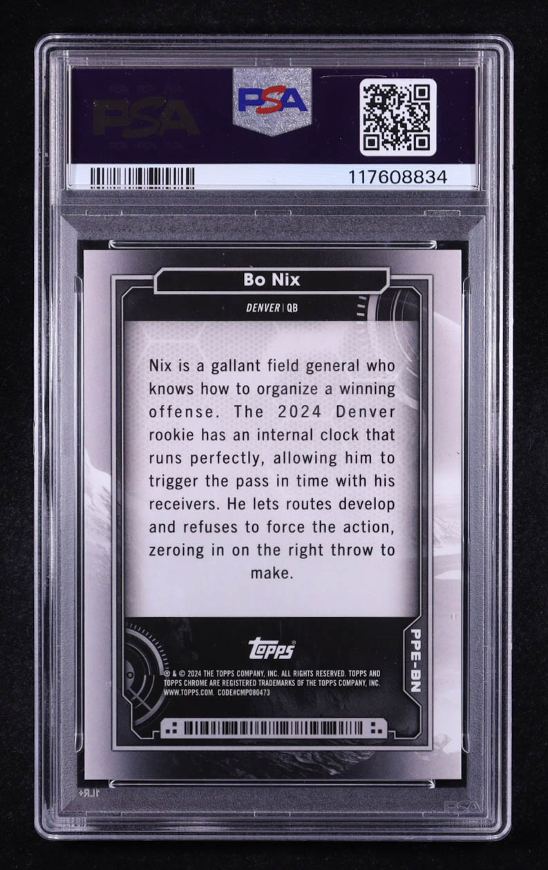 Bo Nix 2024 Topps Cosmic Chrome Planetary Pursuit Eris #PPEBN RC (PSA 10) at PristineAuction.com Bo Nix 2024 Topps Cosmic Chrome Planetary Pursuit Eris #PPEBN RC (PSA 10) at PristineAuction.com