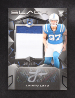 Laiatu Latu 2024 Panini Black JSY Autographs #229 RC #201/249 at PristineAuction.com