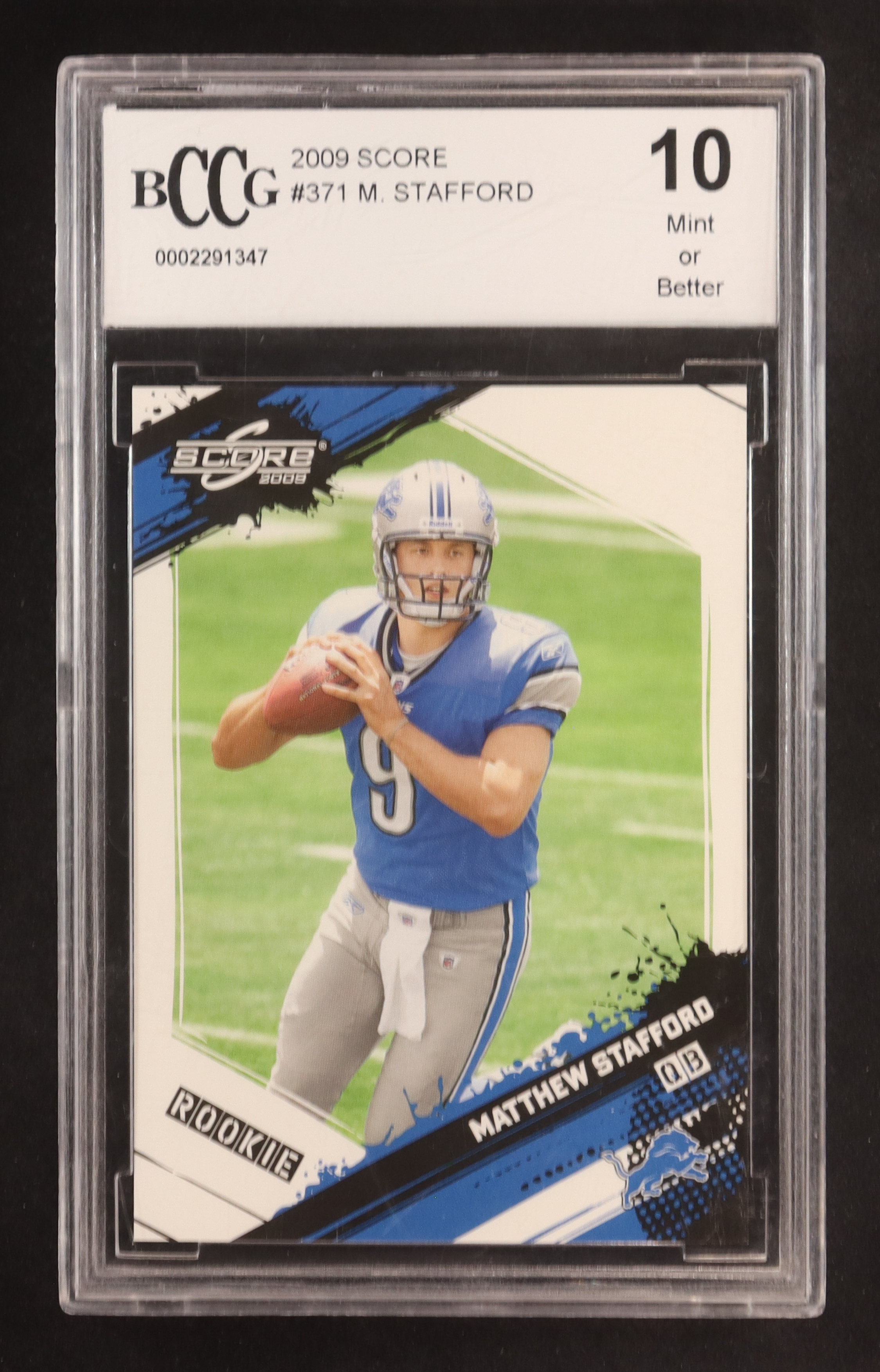 Matthew Stafford 2009 Score #371 RC (BCCG 10) at PristineAuction.com Matthew Stafford 2009 Score #371 RC (BCCG 10) at PristineAuction.com