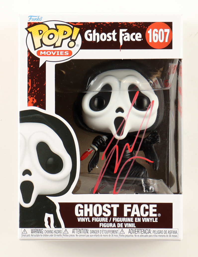 Liana Liberato Signed "Ghost Face" #1607 Ghost Face Funko Pop! Vinyl Figure Inscribed "There's the F***ing Killer" (JSA) at PristineAuction.com Liana Liberato Signed "Ghost Face" #1607 Ghost Face Funko Pop! Vinyl Figure Inscribed "There's the F***ing Killer" (JSA) at PristineAuction.com