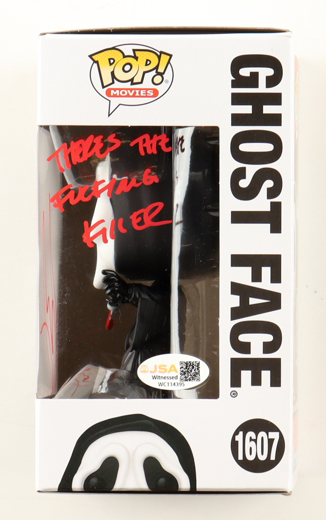 Liana Liberato Signed "Ghost Face" #1607 Ghost Face Funko Pop! Vinyl Figure Inscribed "There's the F***ing Killer" (JSA) at PristineAuction.com Liana Liberato Signed "Ghost Face" #1607 Ghost Face Funko Pop! Vinyl Figure Inscribed "There's the F***ing Killer" (JSA) at PristineAuction.com