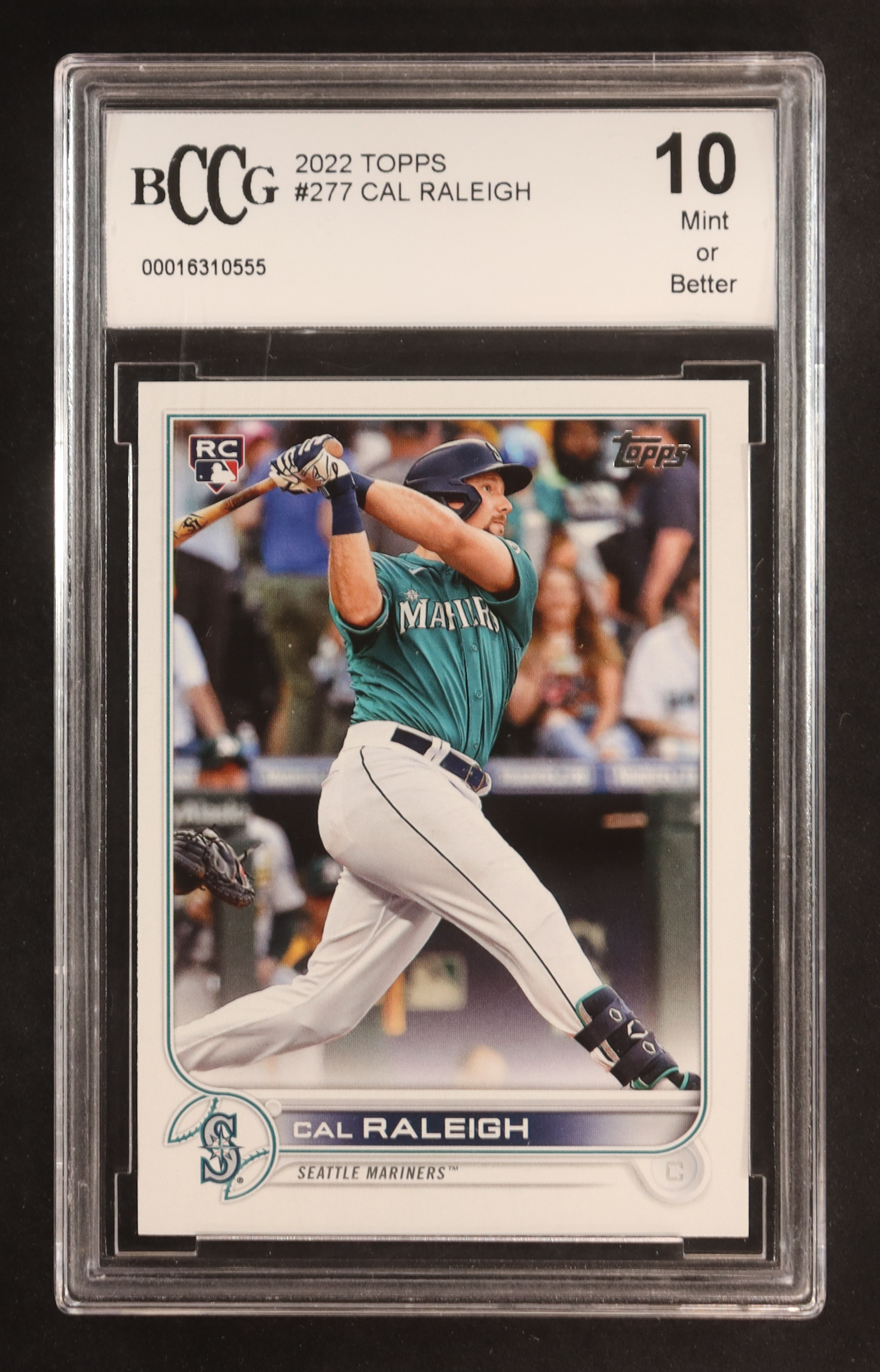 Cal Raleigh 2022 Topps #277 RC (BCCG 10) at PristineAuction.com Cal Raleigh 2022 Topps #277 RC (BCCG 10) at PristineAuction.com