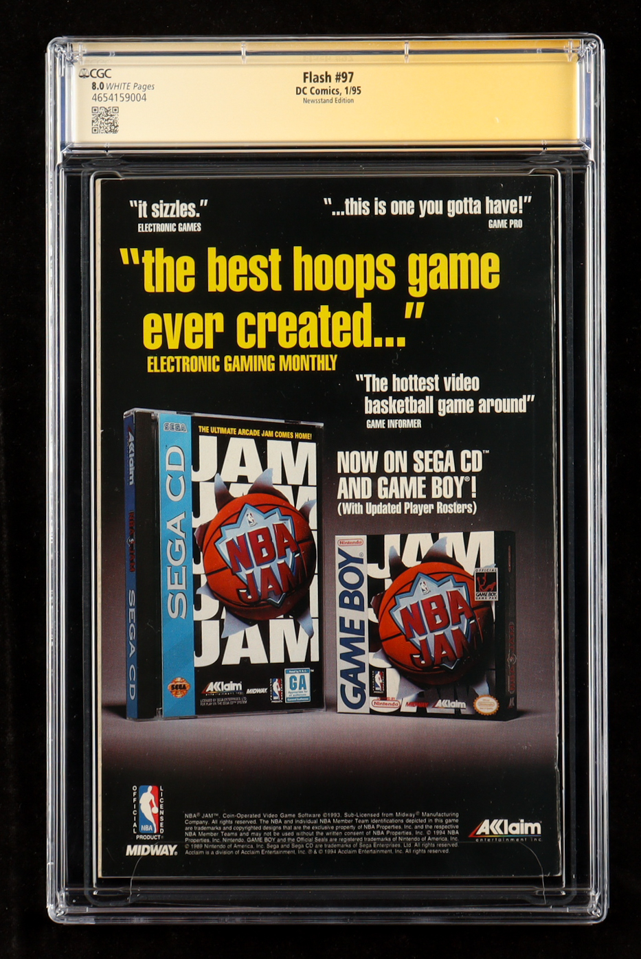 Grant Gustin & John Wesley Shipp Signed 1995 "Flash" #97 DC Comic Book (CGC 8.0) at PristineAuction.com Grant Gustin & John Wesley Shipp Signed 1995 "Flash" #97 DC Comic Book (CGC 8.0) at PristineAuction.com