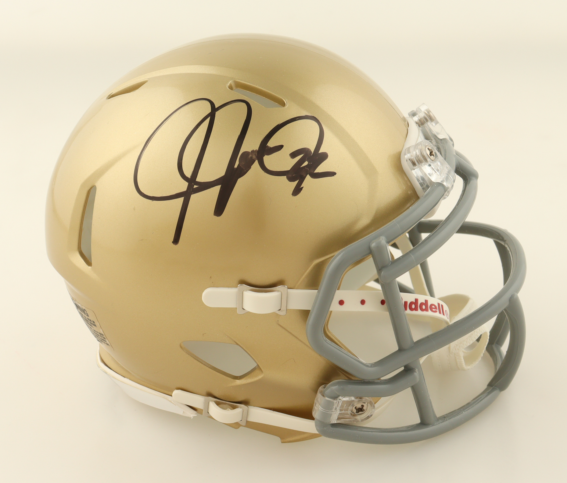 Julius Jones Signed Notre Dame Fighting Irish Speed Mini Helmet (JSA & PIA) at PristineAuction.com Julius Jones Signed Notre Dame Fighting Irish Speed Mini Helmet (JSA & PIA) at PristineAuction.com