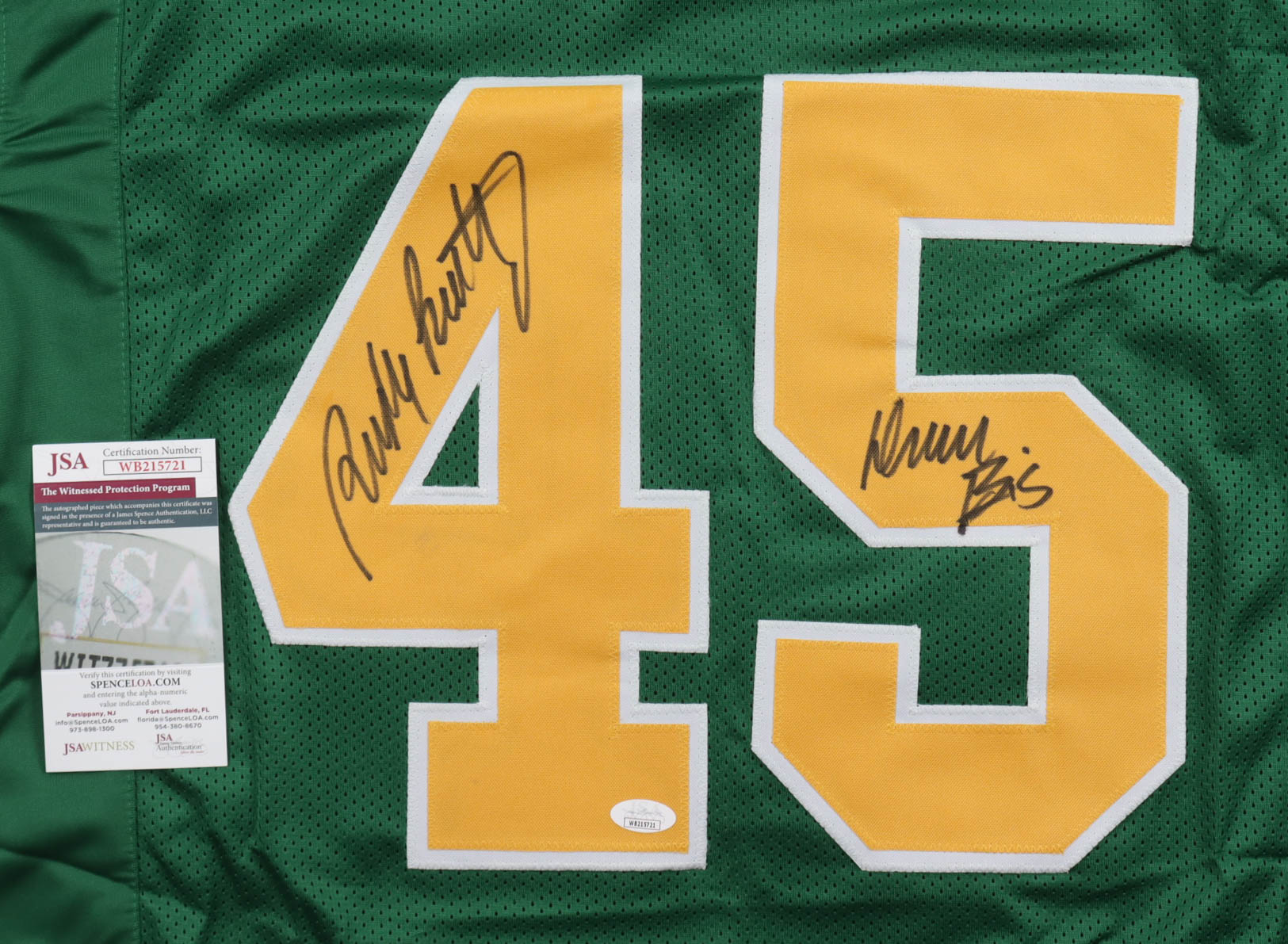 Rudy Ruettiger Signed Jersey Inscribed "Dream Big" (JSA) at PristineAuction.com Rudy Ruettiger Signed Jersey Inscribed "Dream Big" (JSA) at PristineAuction.com