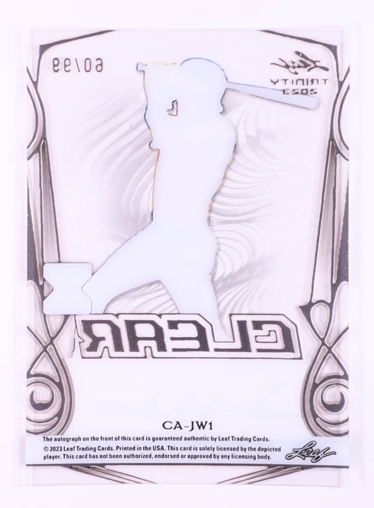 Jacob Wilson 2023 Leaf Trinity Clear Autographs Bronze #CAJW1 RC #60/99 at PristineAuction.com Jacob Wilson 2023 Leaf Trinity Clear Autographs Bronze #CAJW1 RC #60/99 at PristineAuction.com
