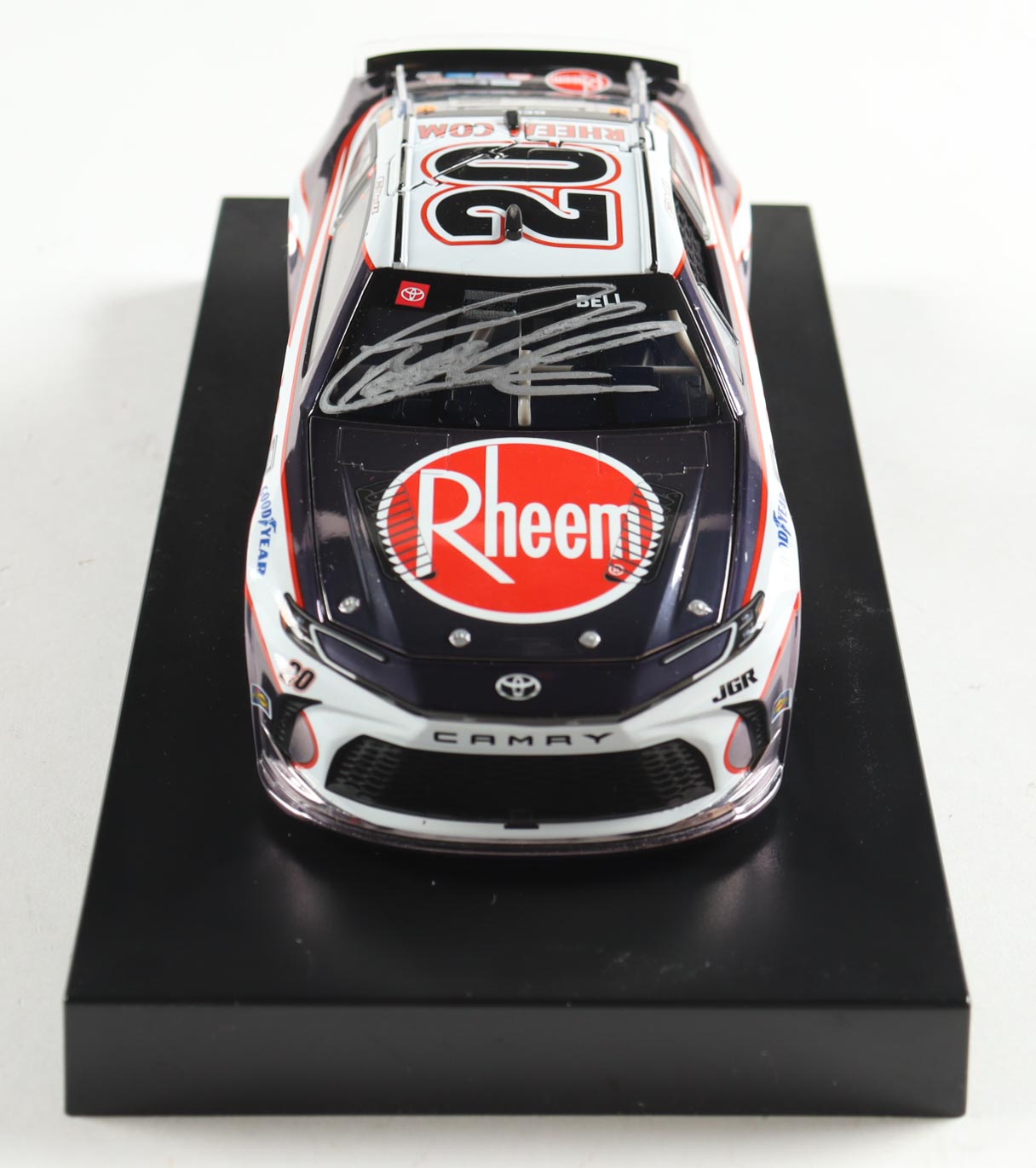 Christopher Bell Signed 2025 #20 Rheem Camry Color Chrome | 1:24 Diecast Car (Bell COA) at PristineAuction.com Christopher Bell Signed 2025 #20 Rheem Camry Color Chrome | 1:24 Diecast Car (Bell COA) at PristineAuction.com