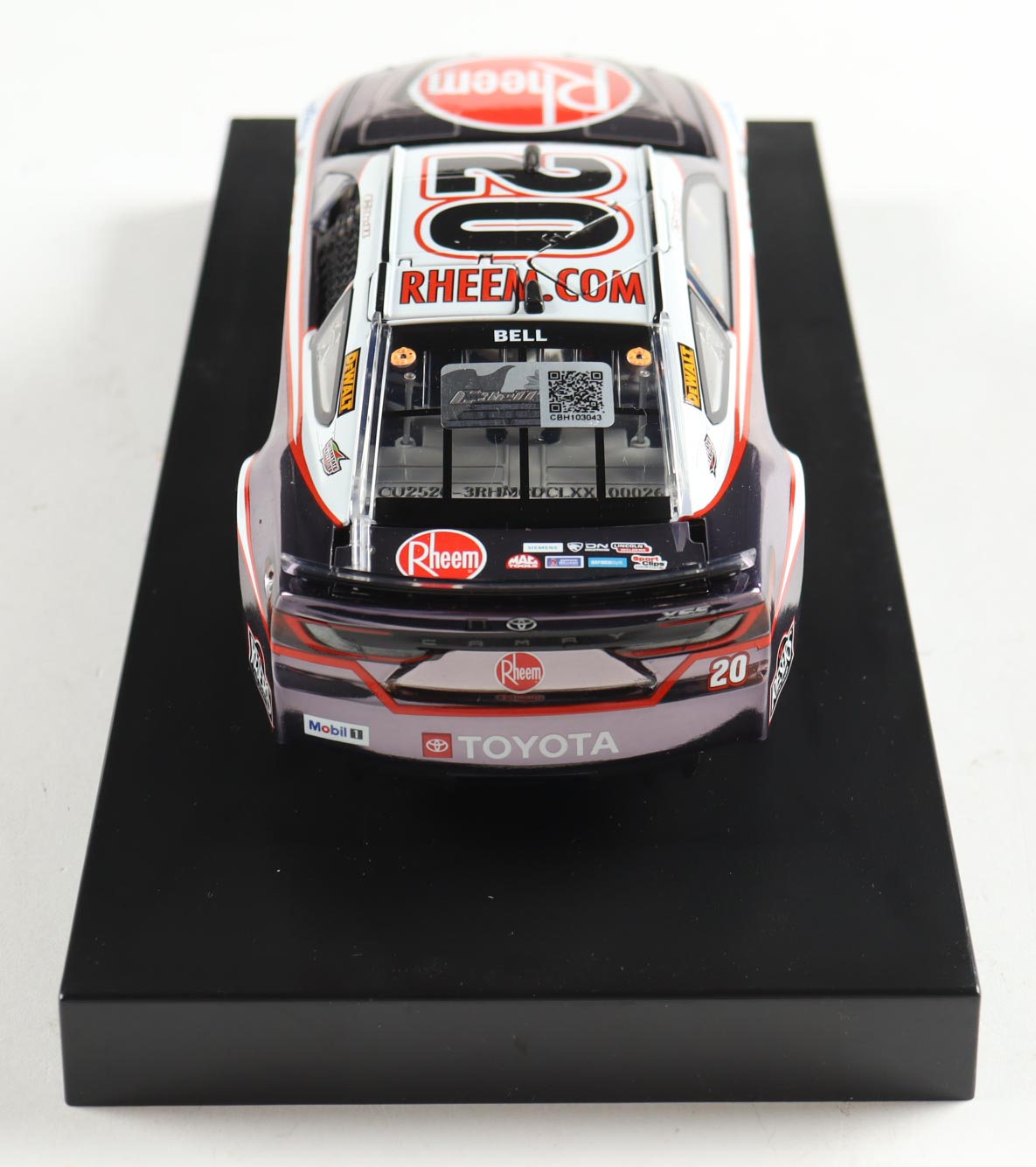 Christopher Bell Signed 2025 #20 Rheem Camry Color Chrome | 1:24 Diecast Car (Bell COA) at PristineAuction.com Christopher Bell Signed 2025 #20 Rheem Camry Color Chrome | 1:24 Diecast Car (Bell COA) at PristineAuction.com