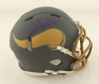 Daunte Culpepper Signed Vikings Slate Alternate Speed Mini Helmet (Schwartz) at PristineAuction.com