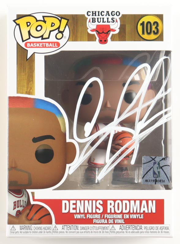 Dennis Rodman Signed Bulls #103 Funko Pop! Vinyl Figure (Beckett) at PristineAuction.com Dennis Rodman Signed Bulls #103 Funko Pop! Vinyl Figure (Beckett) at PristineAuction.com