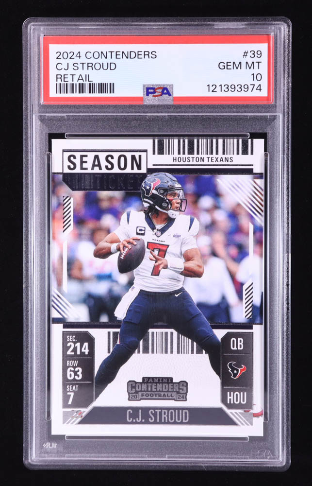 CJ Stroud 2024 Panini Contenders Retail #39 (PSA 10) at PristineAuction.com CJ Stroud 2024 Panini Contenders Retail #39 (PSA 10) at PristineAuction.com