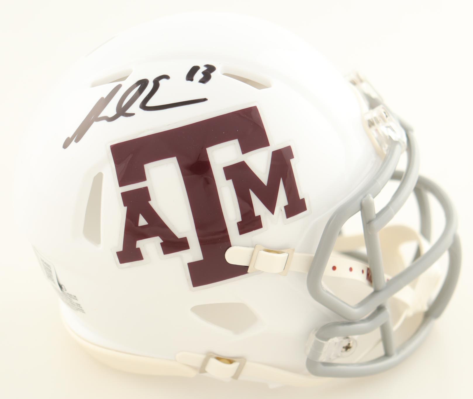 Mike Evans Signed Texas A&M Aggies Speed Mini Helmet (Beckett) at PristineAuction.com Mike Evans Signed Texas A&M Aggies Speed Mini Helmet (Beckett) at PristineAuction.com