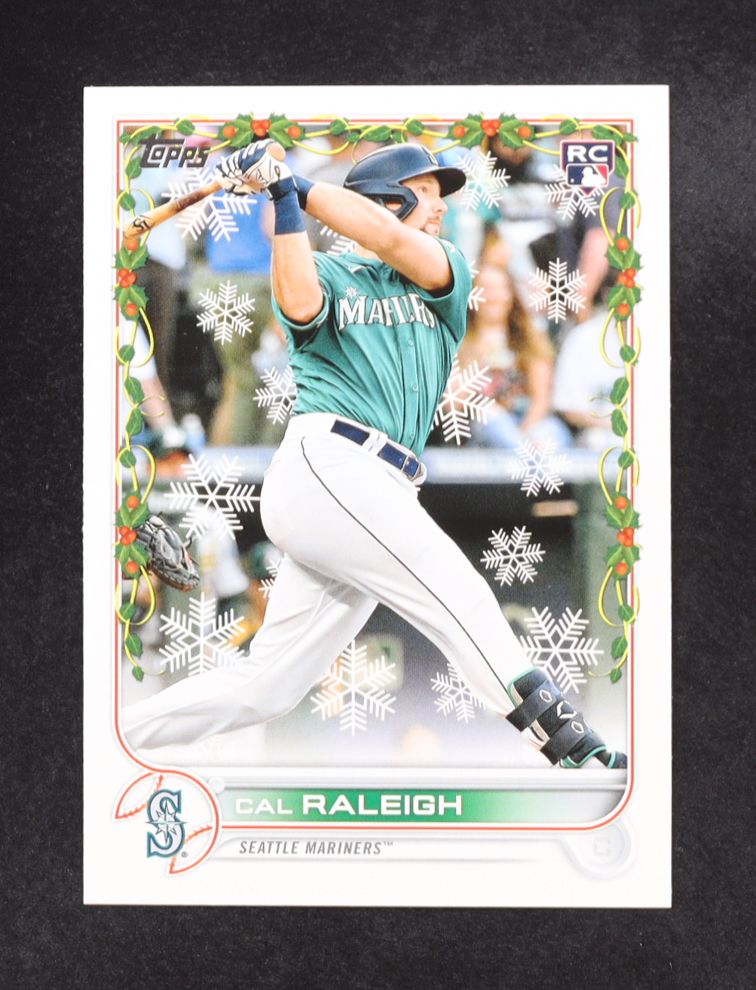 Cal Raleigh 2022 Topps Holiday Mega Box #HW175 RC at PristineAuction.com Cal Raleigh 2022 Topps Holiday Mega Box #HW175 RC at PristineAuction.com