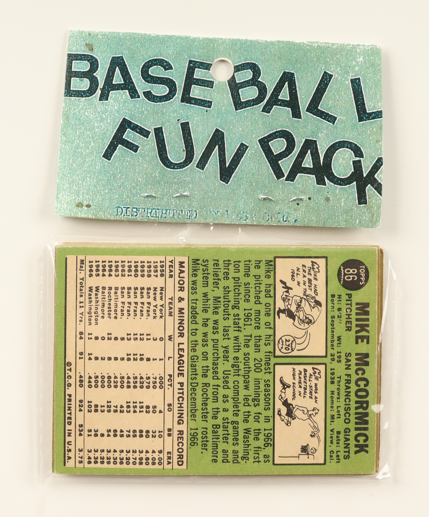 1967 Topps Baseball Card Fun Pack with (10) Cards at PristineAuction.com 1967 Topps Baseball Card Fun Pack with (10) Cards at PristineAuction.com
