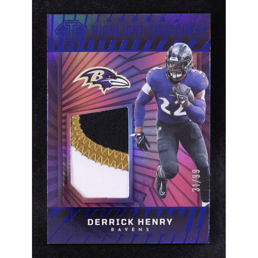 Derrick Henry 2024 Panini Illusions Highlight Swatches Blue #4 #31/99 at PristineAuction.com