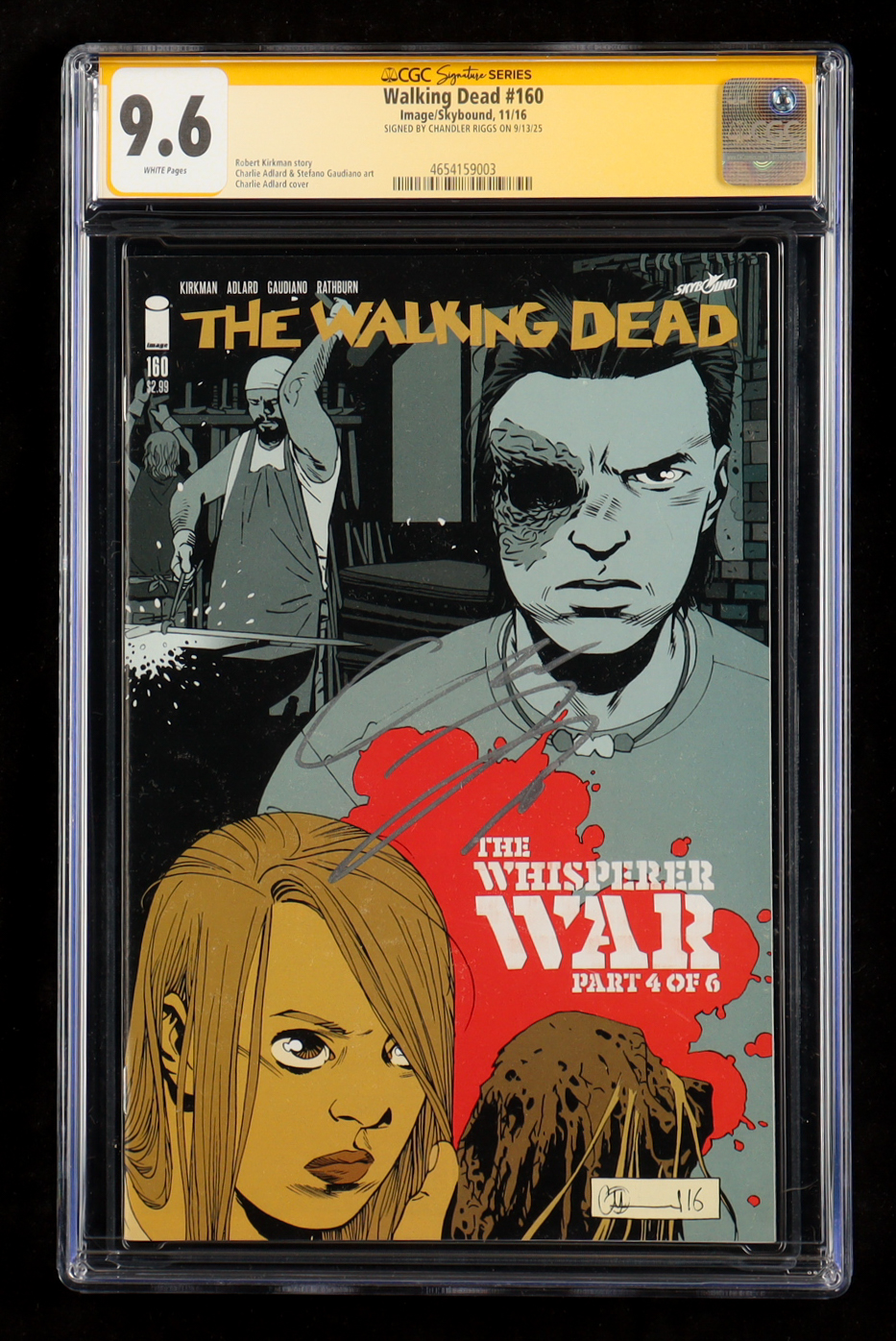 Chandler Riggs Signed 2016 "The Walking Dead" #160 Image Comic Book (CGC 9.6) at PristineAuction.com Chandler Riggs Signed 2016 "The Walking Dead" #160 Image Comic Book (CGC 9.6) at PristineAuction.com